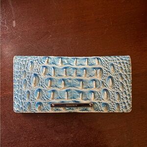 Brahmin Sky Blue Crocodile Embossed Clutch